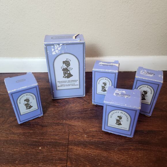 Avon Heavenly Blessings Vintage Nativity Set 7 pcs Holy Family Angel 3 Wisemen - Picture 6 of 11